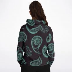 Subliminator Mint Paisley Unisex Hoodie Hoodies