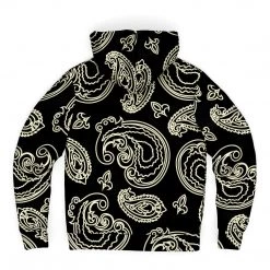 Subliminator Hoodies Black & Bone Paisley Fleece Zip Hoodie