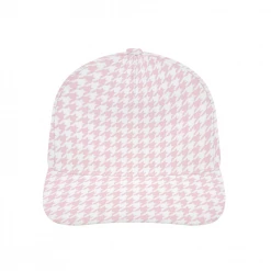 ThisNew Pale Pink Large Houndstooth Cap Accessories