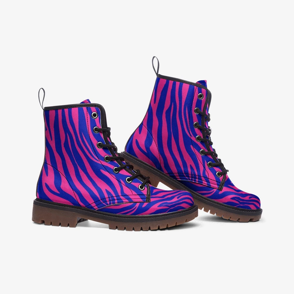 Harlow & Lloyd Electric Zebra Lace Up Boots Shoes 5 Harlow & Lloyd Electric Zebra Lace Up Boots Shoes