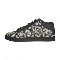 Harlow & Lloyd Black & Bone Paisley Chukka Canvas Mens Shoes