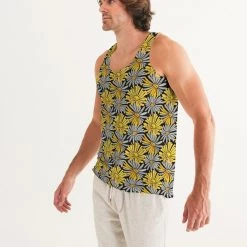 Harlow & Lloyd T Shirts & Tanks Yellow Pop Floral Men's Tank