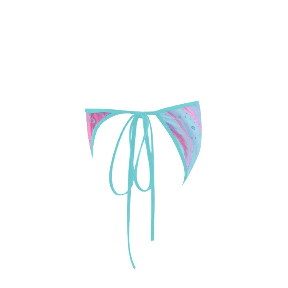 Harlow & LLoyd Swimwear Marshmallow Marbled Blue Bikini Bottom 5 Harlow & LLoyd Swimwear Marshmallow Marbled Blue Bikini Bottom