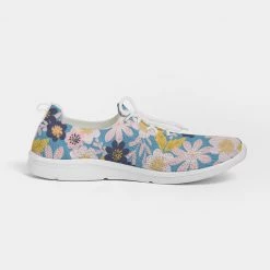 Harlow & Lloyd Shoes Blue Frisky Floral Women's Lace Up Flyknit Shoe