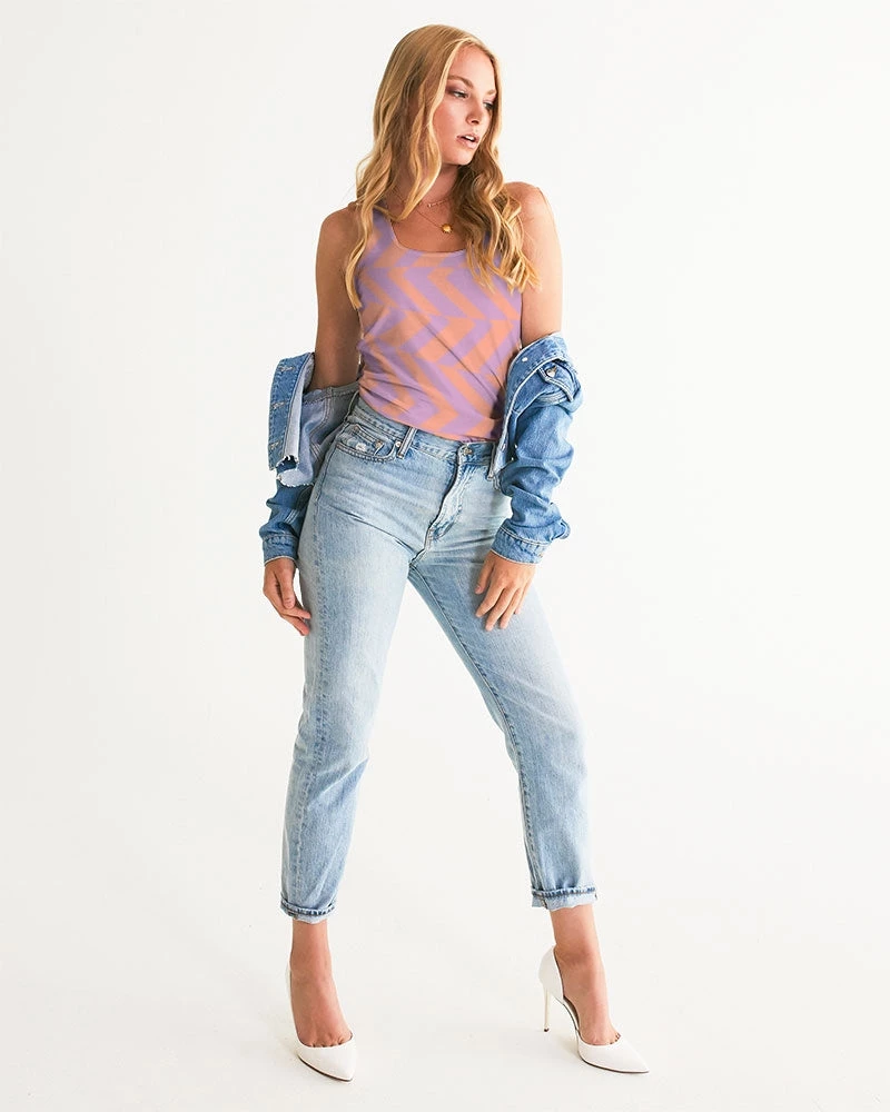 Harlow & Lloyd Peach & Orchid Striped Women's Tank T Shirts & Tanks 8 Harlow & Lloyd Peach & Orchid Striped Women's Tank T Shirts & Tanks