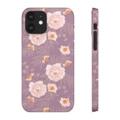Printify Orange Peonies Floral Rose Phone Case
