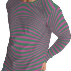 Harlow & Lloyd Fuchsia & Green Optical Men's Long Sleeve Tee 15 Harlow & Lloyd Fuchsia & Green Optical Men's Long Sleeve Tee