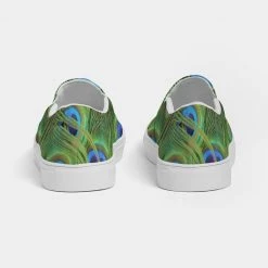 Harlow & Lloyd Shoes Stunning Peacock Women's Slip-On Canvas Shoe 14 Harlow & Lloyd Shoes Stunning Peacock Women's Slip-On Canvas Shoe