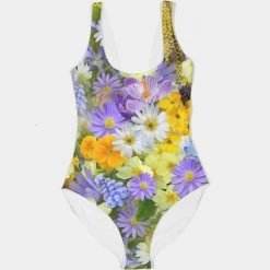 Harlow & Lloyd Spring Flowers Women's One-Piece Swimsuit 12 Harlow & Lloyd Spring Flowers Women's One-Piece Swimsuit