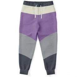 Subliminator Purple Charcoal Gray Unisex Fleece Joggers Pants & Joggers