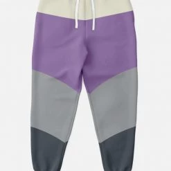 Subliminator Purple Charcoal Gray Unisex Fleece Joggers Pants & Joggers