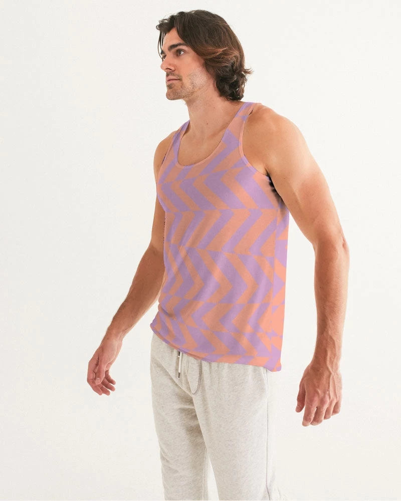 Harlow & Lloyd Peach & Orchid Stripe Men's Tank T Shirts & Tanks 6 Harlow & Lloyd Peach & Orchid Stripe Men's Tank T Shirts & Tanks