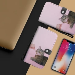 Wc-fulfillment Personalized Phone Wallet With Two Custom Photos