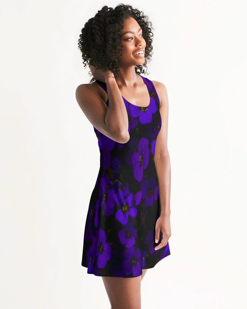 Harlow & Lloyd Midnight Purple Flower Women's Racerback Dress 6 Harlow & Lloyd Midnight Purple Flower Women's Racerback Dress