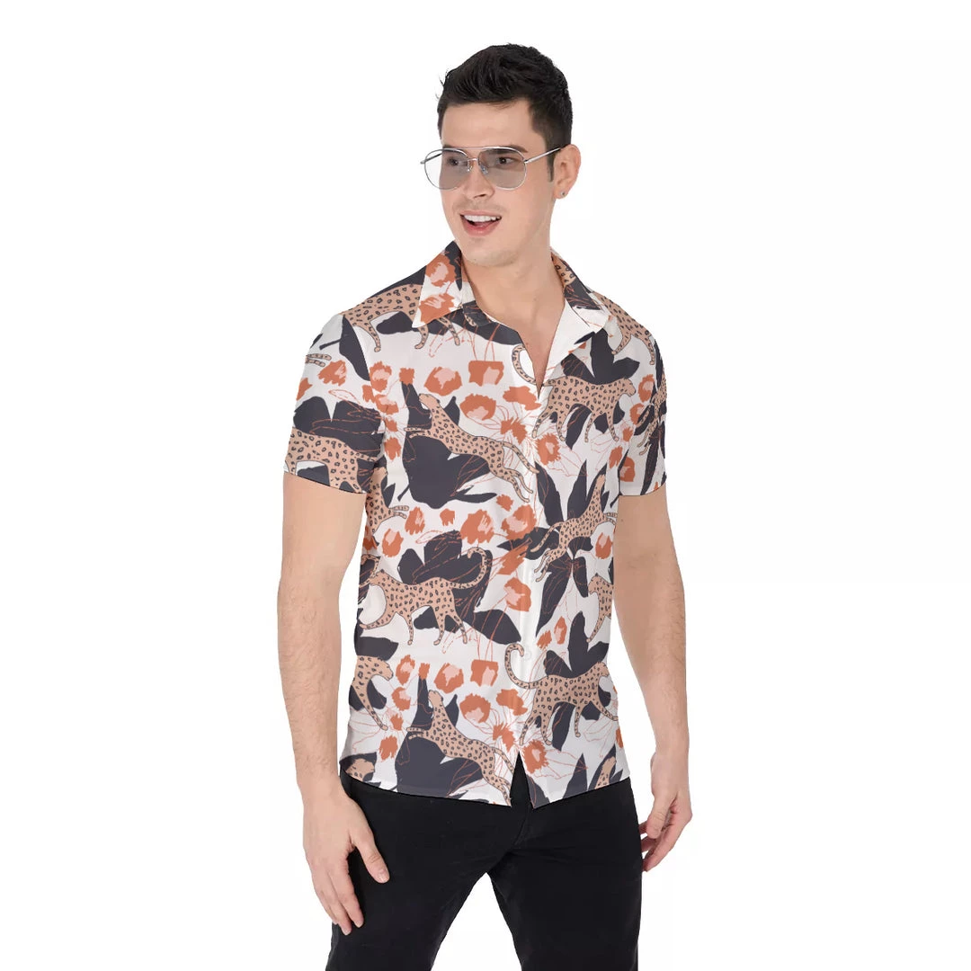 Harlow & LLoyd Jungle Leopard White Short Sleeve Shirt 5 Harlow & LLoyd Jungle Leopard White Short Sleeve Shirt