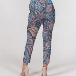 Harlow & Lloyd Pants & Joggers Perfect Paisley Women's Belted Tapered Pants