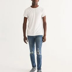 Harlow & Lloyd Black & White Leopard Print Men's Slip On Canvas Shoe