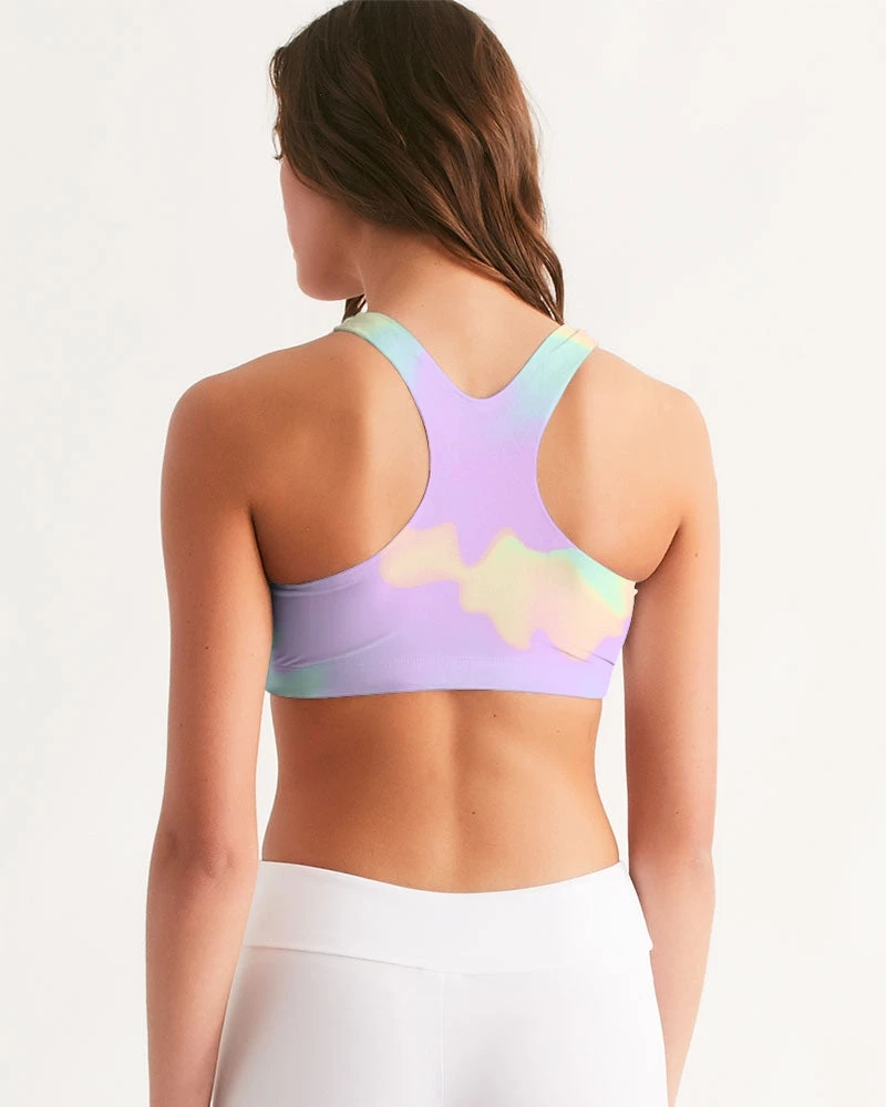 Harlow & Lloyd Lilac Mint Tie Dye Women's Seamless Sports Bra 5 Harlow & Lloyd Lilac Mint Tie Dye Women's Seamless Sports Bra
