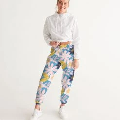 Harlow & Lloyd Blue Frisky Floral Lightweight Women's Track Pants