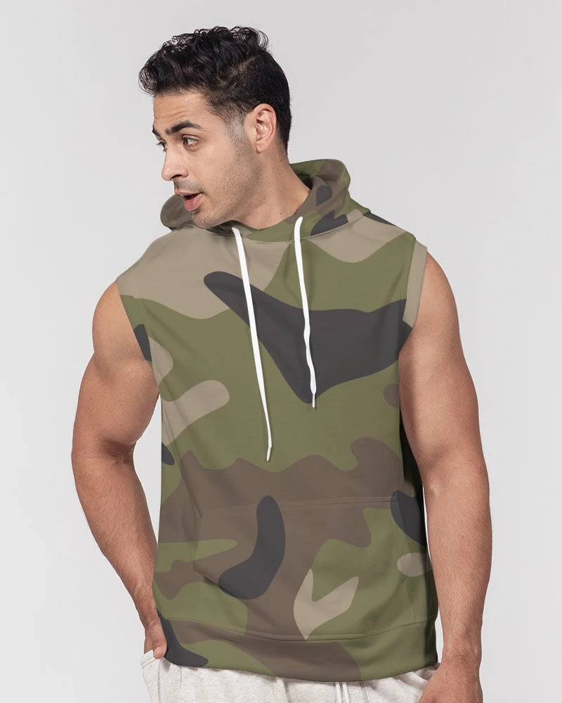 Harlow & Lloyd Woodland Camo Men's Premium Heavyweight Sleeveless Hoodie Hoodies 5 Harlow & Lloyd Woodland Camo Men's Premium Heavyweight Sleeveless Hoodie Hoodies