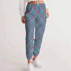 Harlow & Lloyd Purple & Green Tartan Lightweight Women's Track Pants Pants & Joggers 9 Harlow & Lloyd Purple & Green Tartan Lightweight Women's Track Pants Pants & Joggers