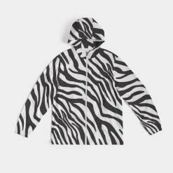 Harlow & Lloyd Jackets Zebra Print Men's Windbreaker