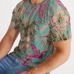 Harlow & Lloyd Vintage Bird & Tropical Palm Men's Tee