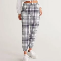 Harlow & Lloyd Black & White Tartan Check Lightweight Women's Track Pants Pants & Joggers 10 Harlow & Lloyd Black & White Tartan Check Lightweight Women's Track Pants Pants & Joggers