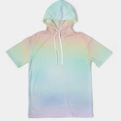 Harlow & Lloyd Soft Rainbow Premium Heavyweight Short Sleeve Hoodie