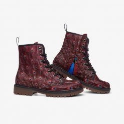 Harlow & Lloyd Red Peacock Lace Up Boots