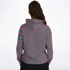 Subliminator Hoodies Fuchsia & Green Optical Unisex Hoodie 21 Subliminator Hoodies Fuchsia & Green Optical Unisex Hoodie