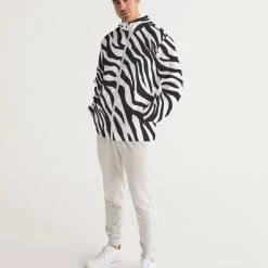 Harlow & Lloyd Jackets Zebra Print Men's Windbreaker