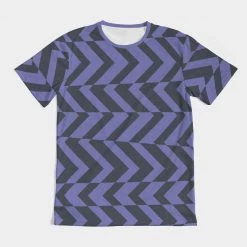 Harlow & Lloyd Blue Violet Charcoal Abstract Striped Men's T Shirt T Shirts & Tanks