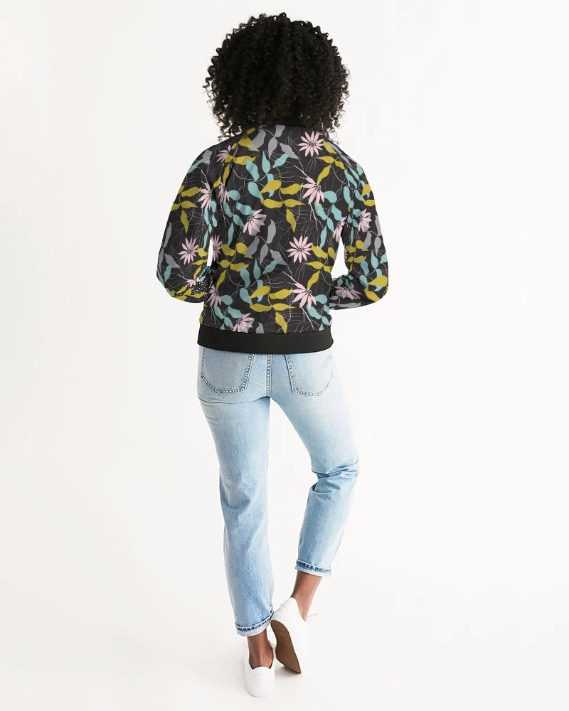 Harlow & Lloyd Evening Floral Women's Bomber Jacket 8 Harlow & Lloyd Evening Floral Women's Bomber Jacket