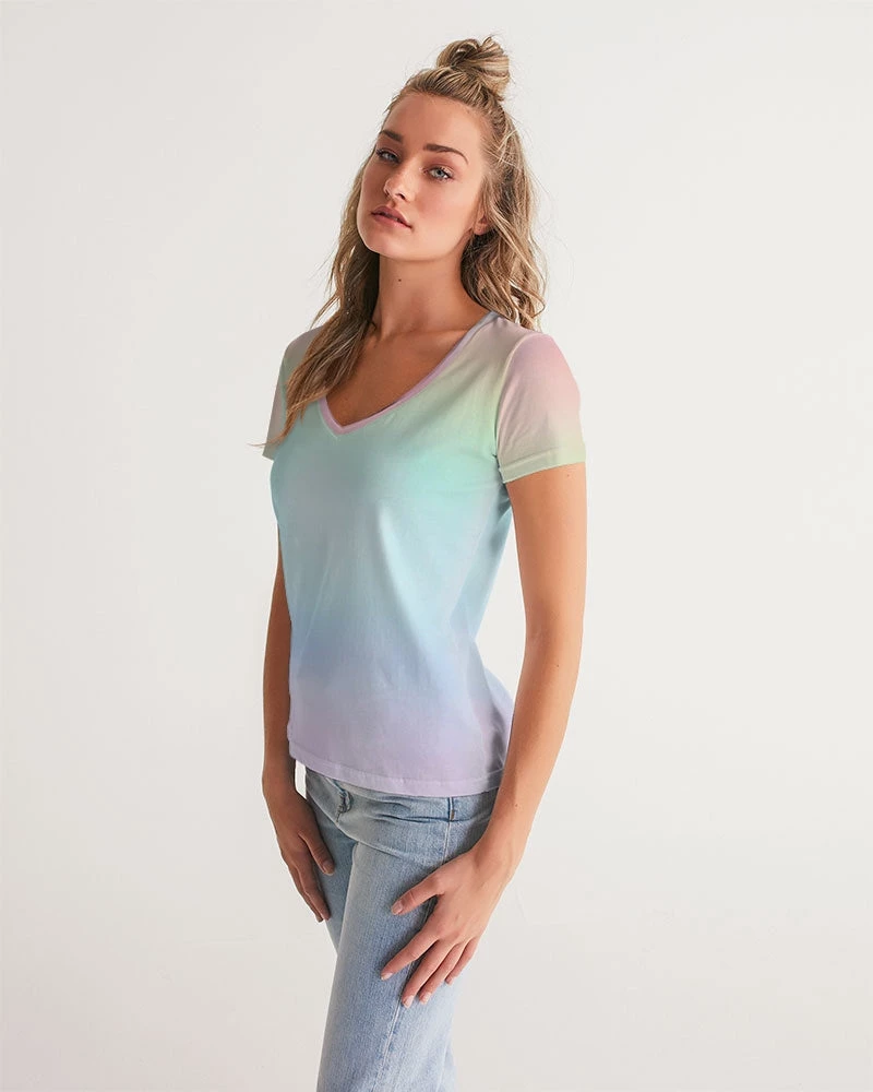 Harlow & Lloyd Soft Rainbow V-Neck Tee 3 Harlow & Lloyd Soft Rainbow V-Neck Tee