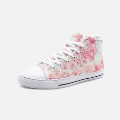 Harlow & Lloyd Cherry Blossom High Top Canvas Shoes