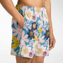 Subliminator Blue Frisky Floral Fleece Shorts 17 Subliminator Blue Frisky Floral Fleece Shorts