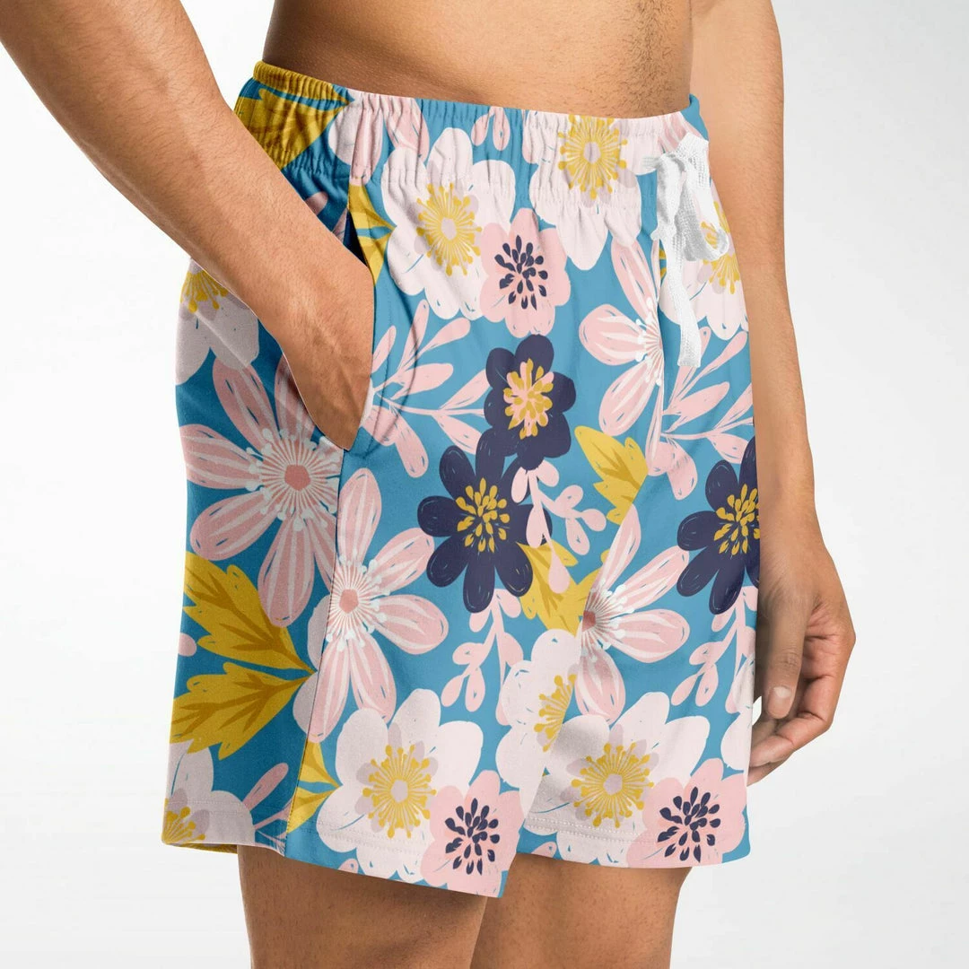 Subliminator Blue Frisky Floral Fleece Shorts 10 Subliminator Blue Frisky Floral Fleece Shorts