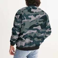 Harlow & Lloyd Green Camo Men's Bomber Jacket Jackets