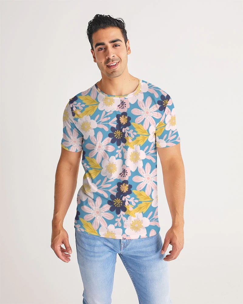 Harlow & Lloyd Blue Frisky Floral Men's Tee 5 Harlow & Lloyd Blue Frisky Floral Men's Tee