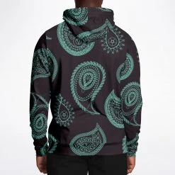 Subliminator Mint Paisley Unisex Hoodie Hoodies