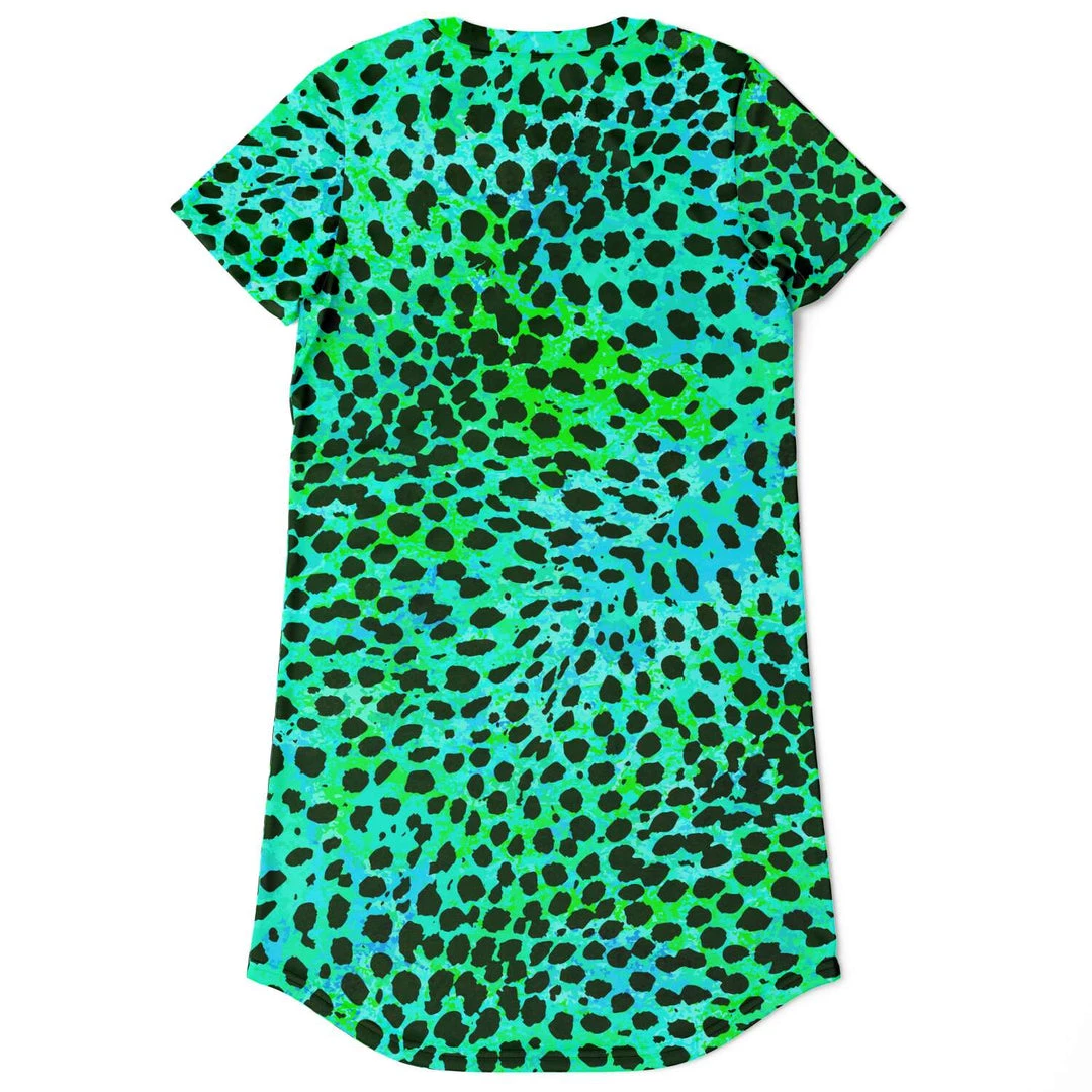 Subliminator Neon Green Leopard T Shirt Dress 13 Subliminator Neon Green Leopard T Shirt Dress