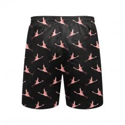 Harlow & Lloyd Flying Flamingos Black Board Shorts