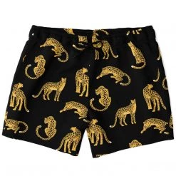 Subliminator Black Leopard Swim Shorts Men