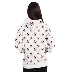 Subliminator Flying Flamingos White Unisex Hoodie Hoodies 23 Subliminator Flying Flamingos White Unisex Hoodie Hoodies