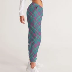 Harlow & Lloyd Purple & Green Tartan Lightweight Women's Track Pants Pants & Joggers 10 Harlow & Lloyd Purple & Green Tartan Lightweight Women's Track Pants Pants & Joggers
