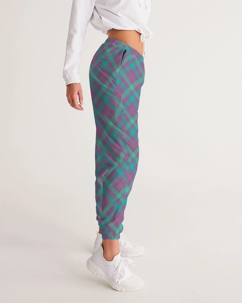 Harlow & Lloyd Purple & Green Tartan Lightweight Women's Track Pants Pants & Joggers 5 Harlow & Lloyd Purple & Green Tartan Lightweight Women's Track Pants Pants & Joggers