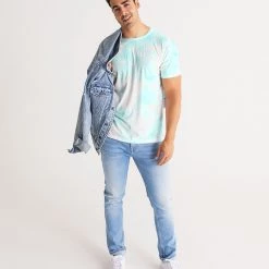 Harlow & Lloyd Blue Cloud Pastel Tie Dye Men's Tee T Shirts & Tanks