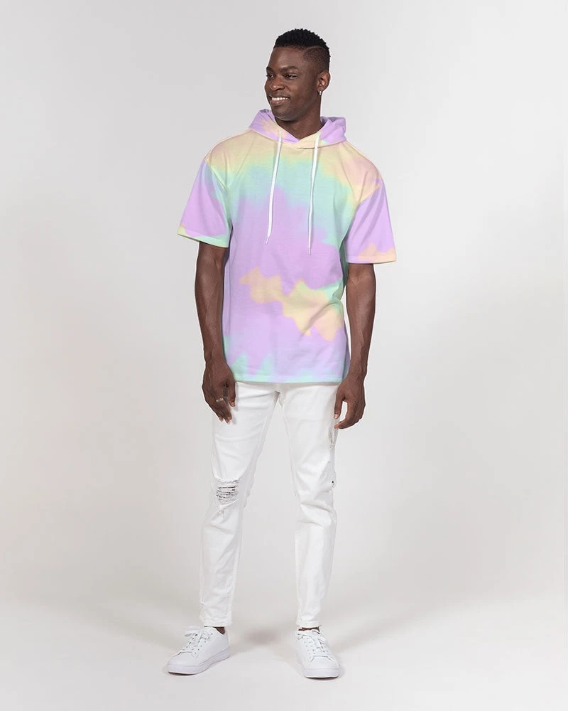 Harlow & Lloyd Hoodies Lilac Mint Tie Dye Men's Premium Heavyweight Short Sleeve Hoodie 4 Harlow & Lloyd Hoodies Lilac Mint Tie Dye Men's Premium Heavyweight Short Sleeve Hoodie