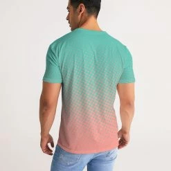 Harlow & Lloyd Green Peach Dots Men's Tee